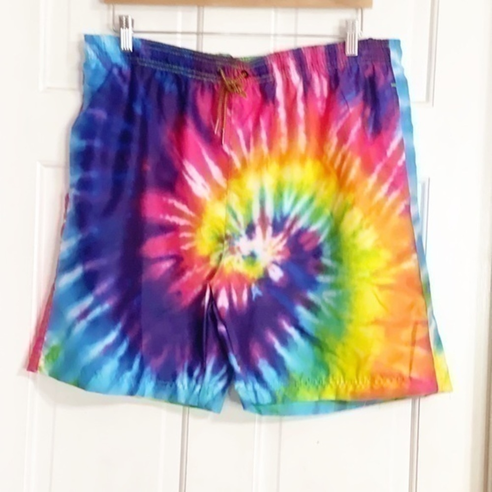 Broken Threads Tie Dye Swim Shorts